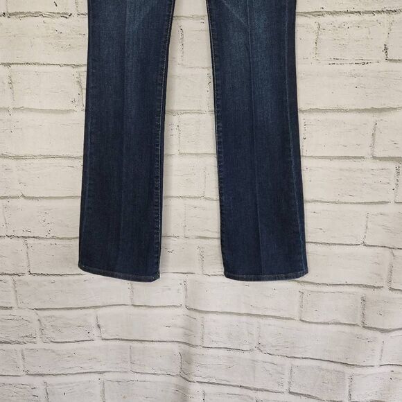 Kut Women's Dark Wash Blue Low Rise Farrah Baby Bootcut Denim Jeans Size 6 - Picture 4 of 14